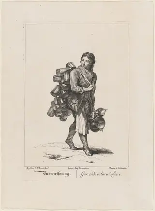 Bierwirthsjung (Beer Hall Boy), by Catherine Brandinn, ink, 1775