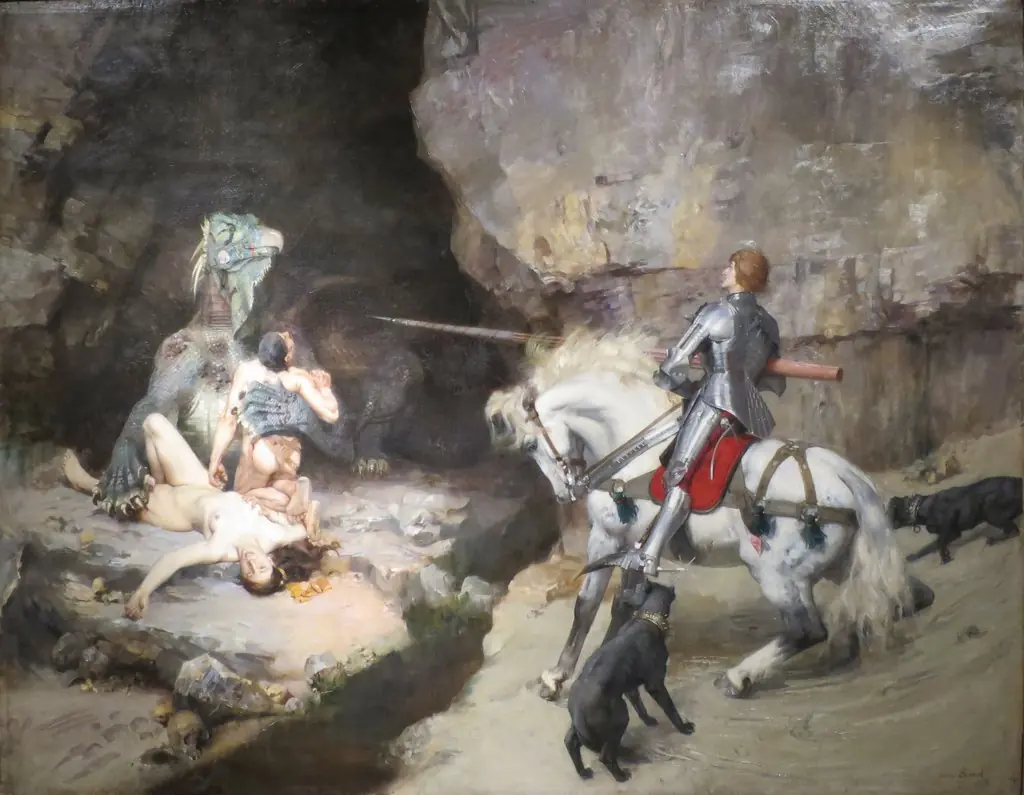 St. George and the Dragon (Saint Georges et le monstre), by Gustave Surand, unspecified, 1894
