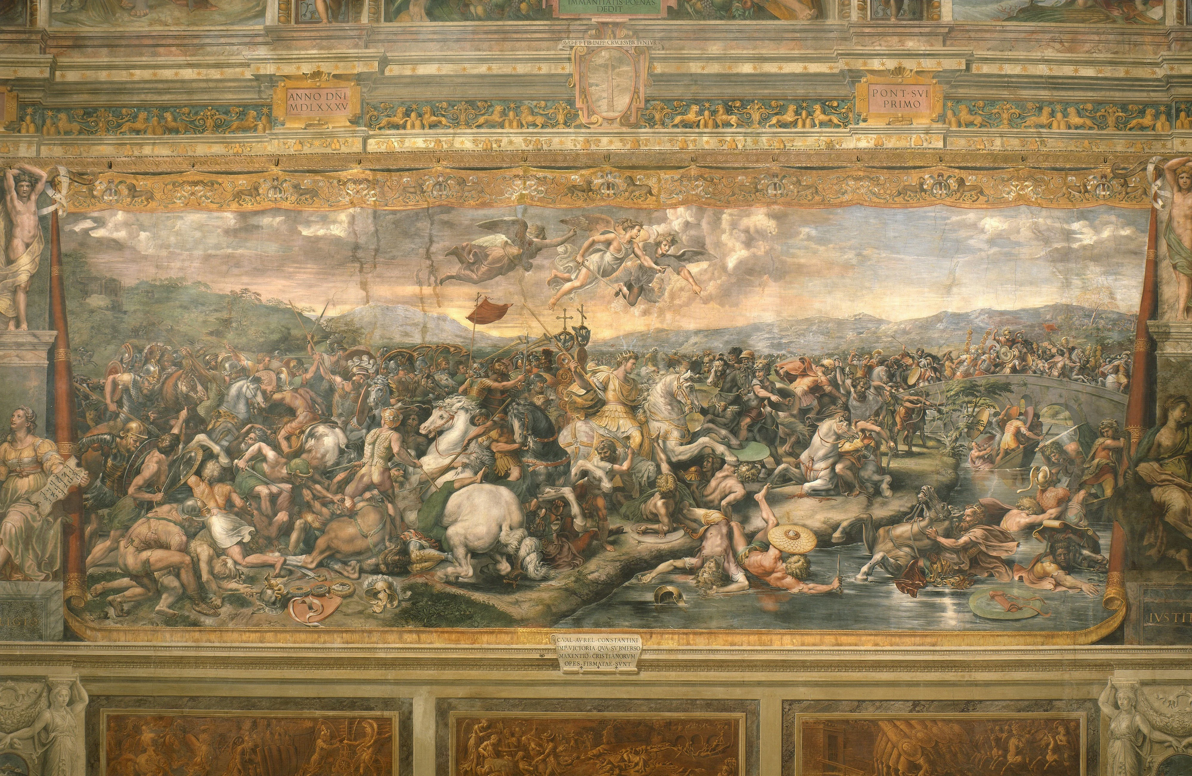The Battle of the Milvian Bridge, detail