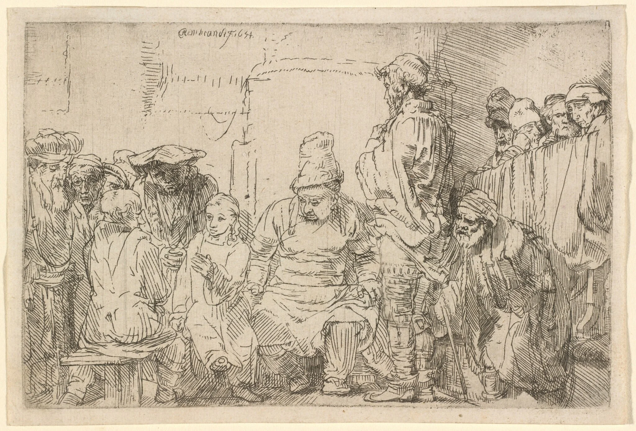 Christ Seated Disputing with the Doctors, detail
