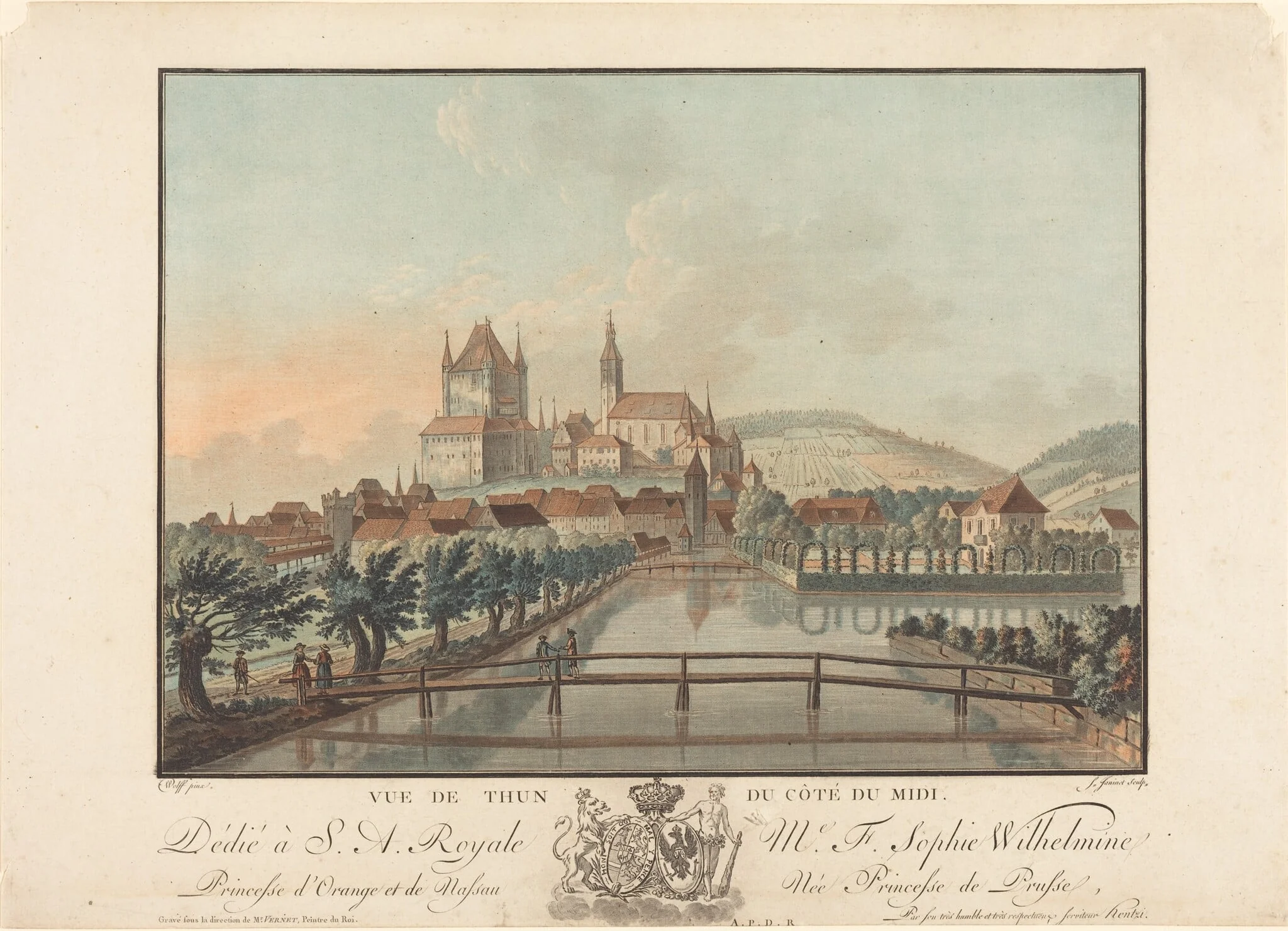 Vue de Thun du Cote du Midi, detail