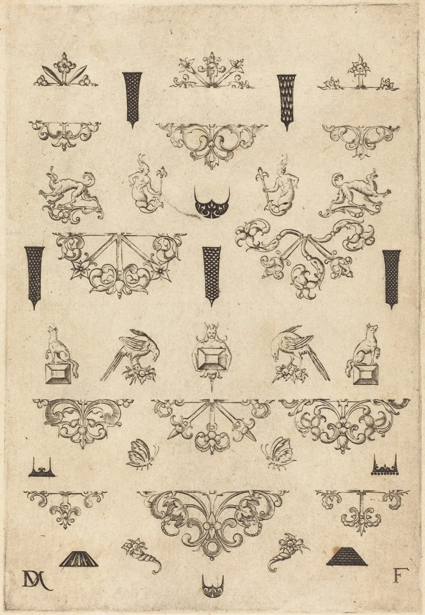 Eleven Different Studs and Twenty-Three Ornaments, detail