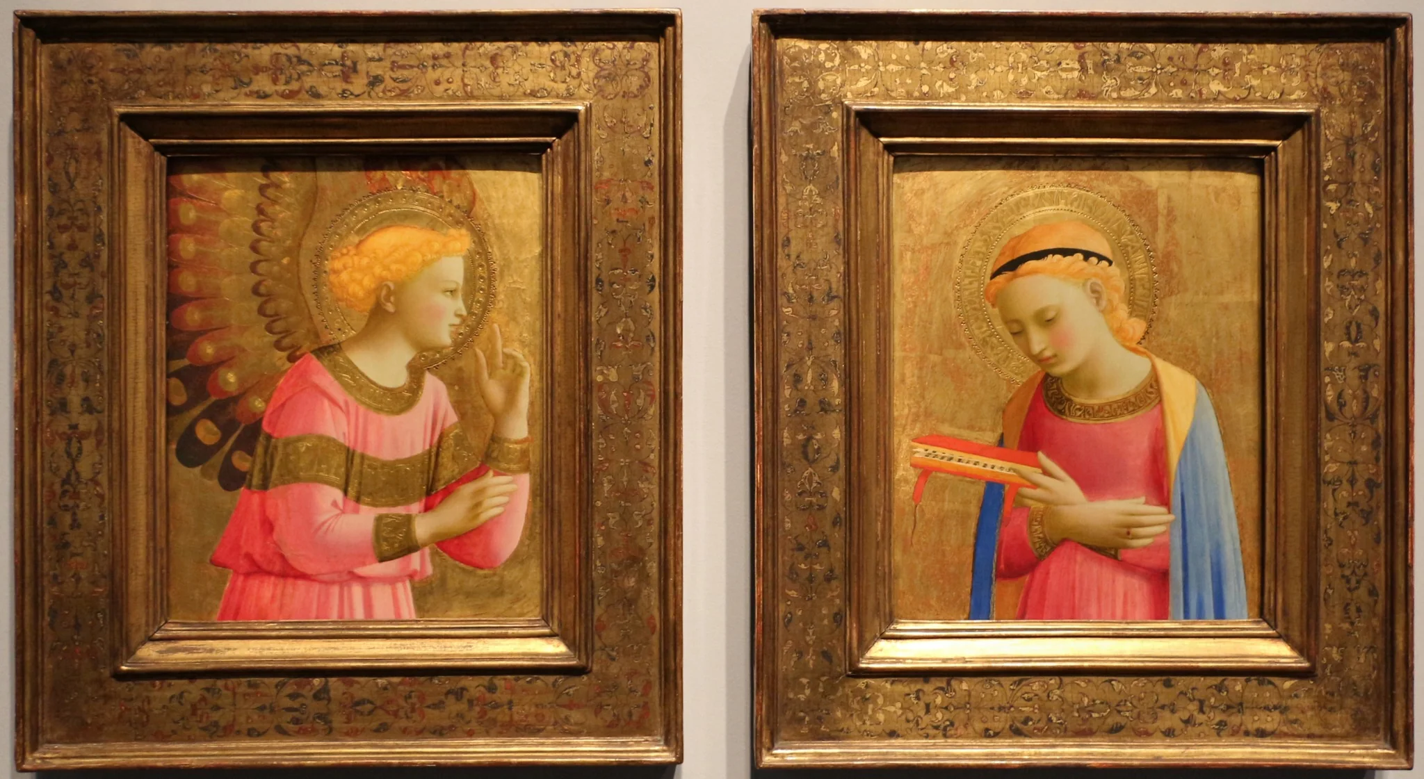 angelo annnunciante e vergine annunciata, detail