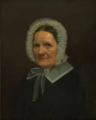 Johanne Marie Gertner, f. Lassen, kunstnerens moder, by Johan Vilhelm Gertner, oil, 1846