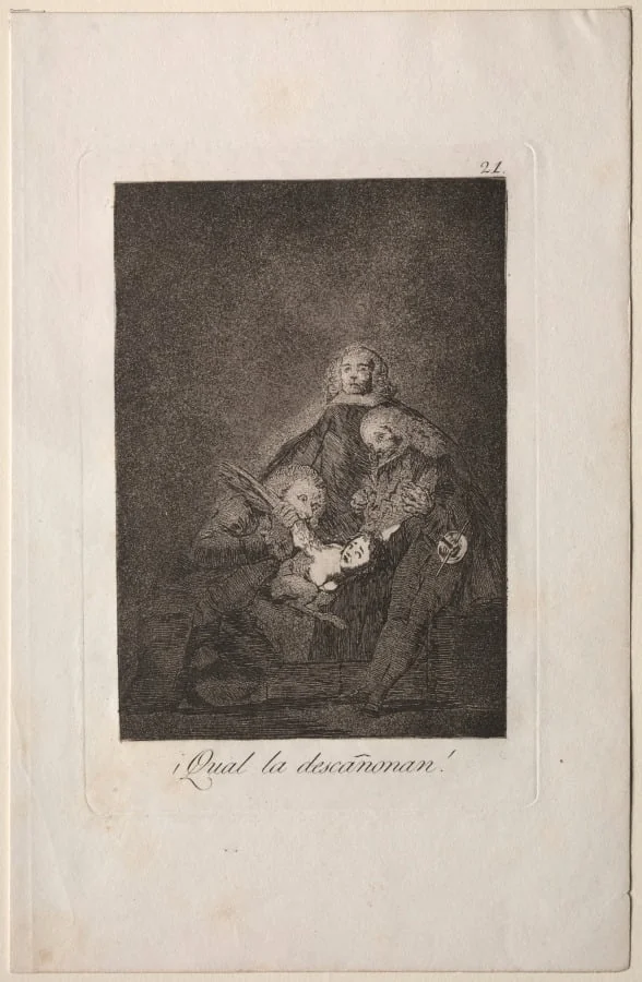How They Pluck Her!, Plate 21, detail