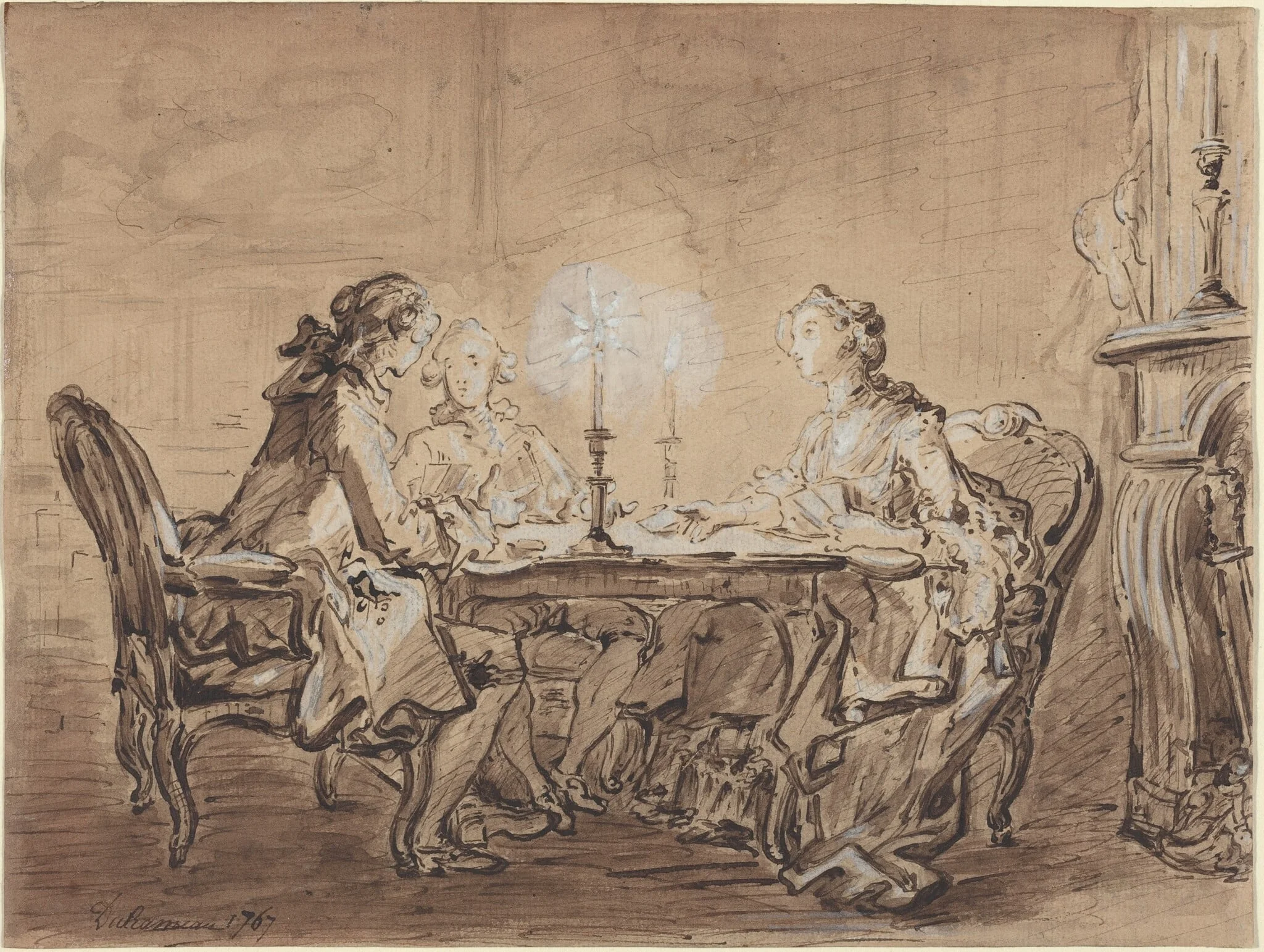 A Game of Cards, detail