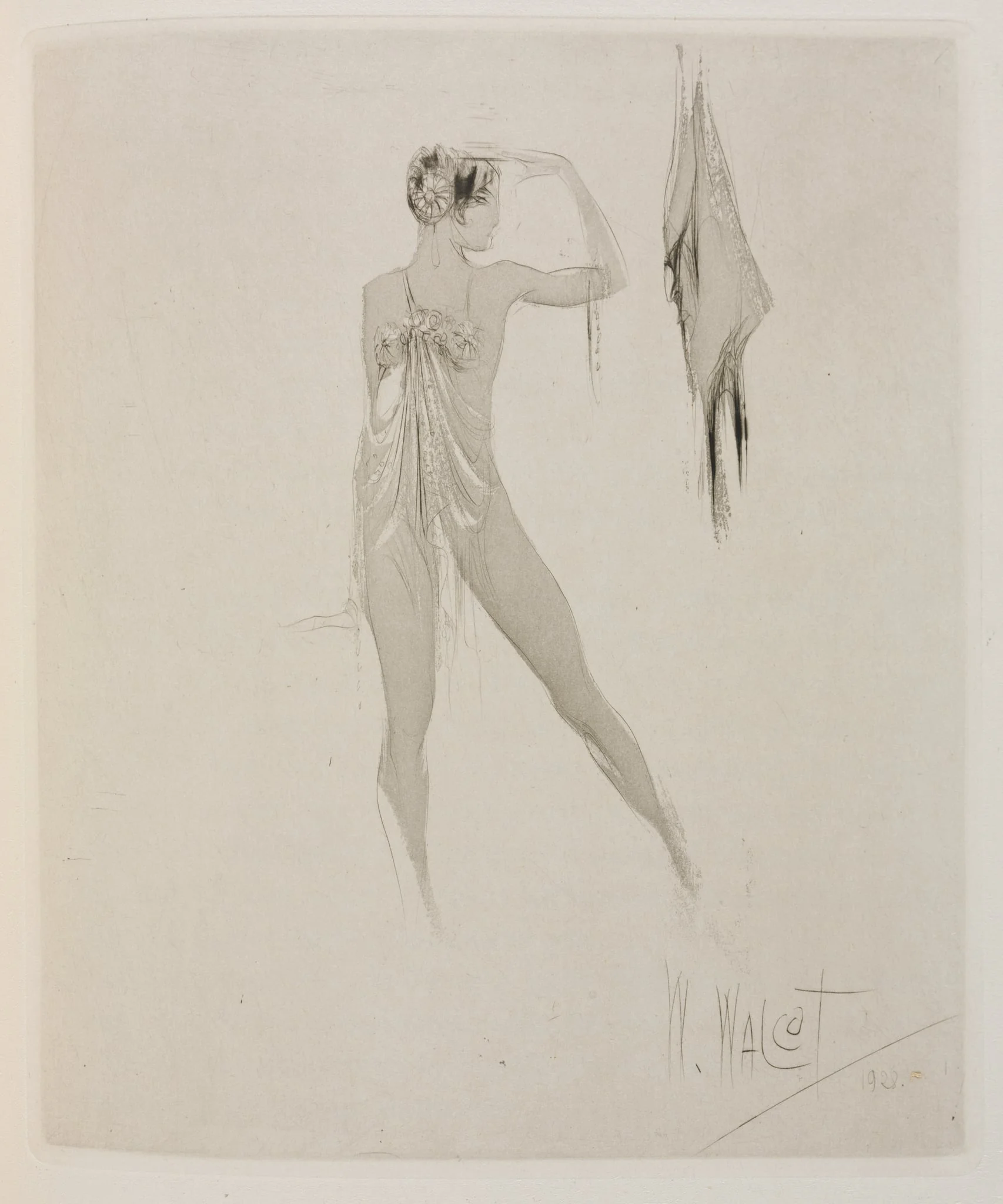 Herodias: Page 47, Her feet stepped one before the other, detail