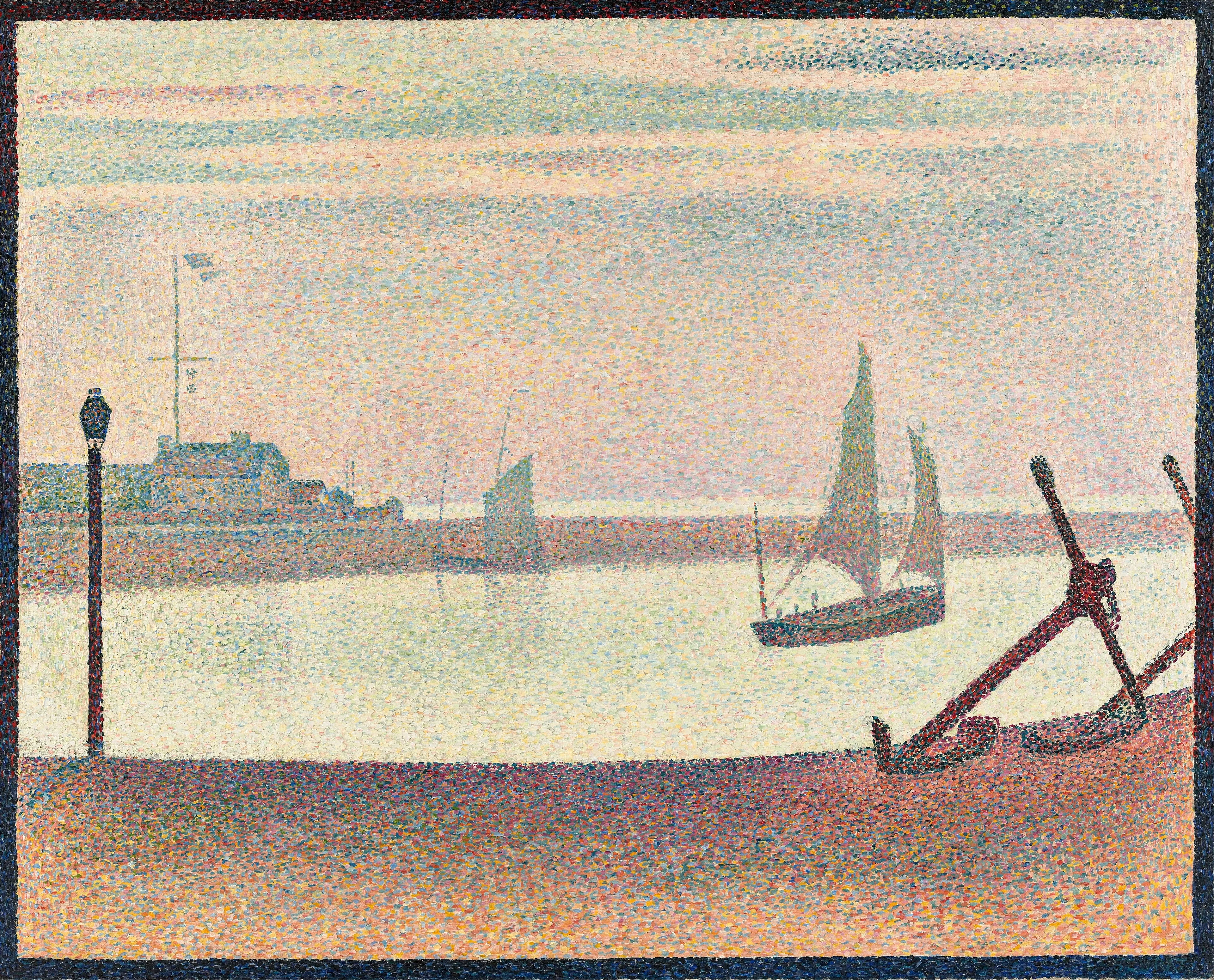 The Channel at Gravelines, Evening, detail
