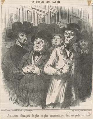 Amateurs classiques convaincus, by Honoré Daumier, ink, 1852