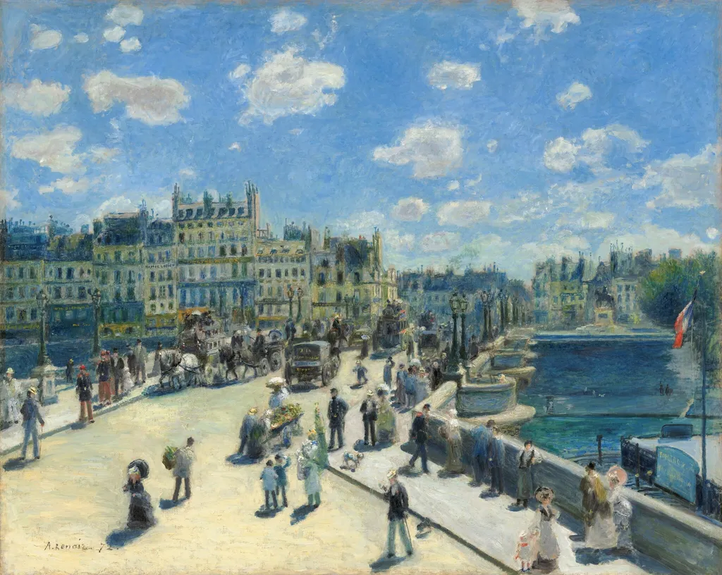 Pont Neuf, Paris, by Pierre-Auguste Renoir, oil, 1872