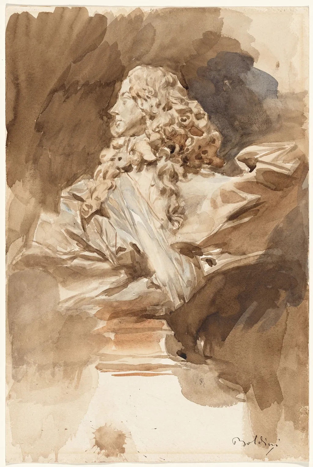 Bust of Francesco I d'Este, by Giovanni Boldini, ivory, 1895