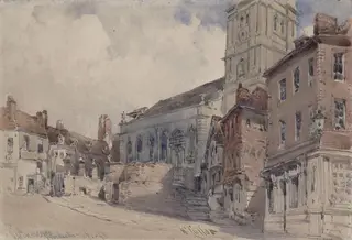 All Hallows Church, Worcester, by William Callow, watercolor, 1848