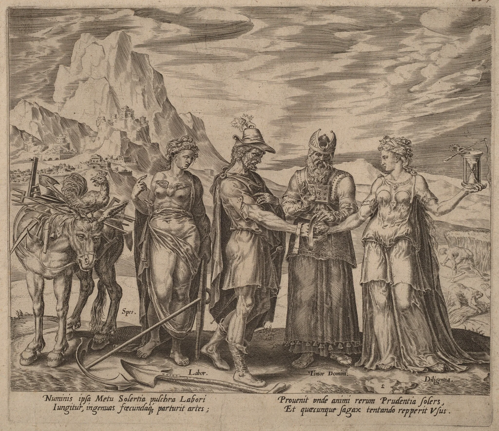 The Marriage of Labor and Diligence, detail