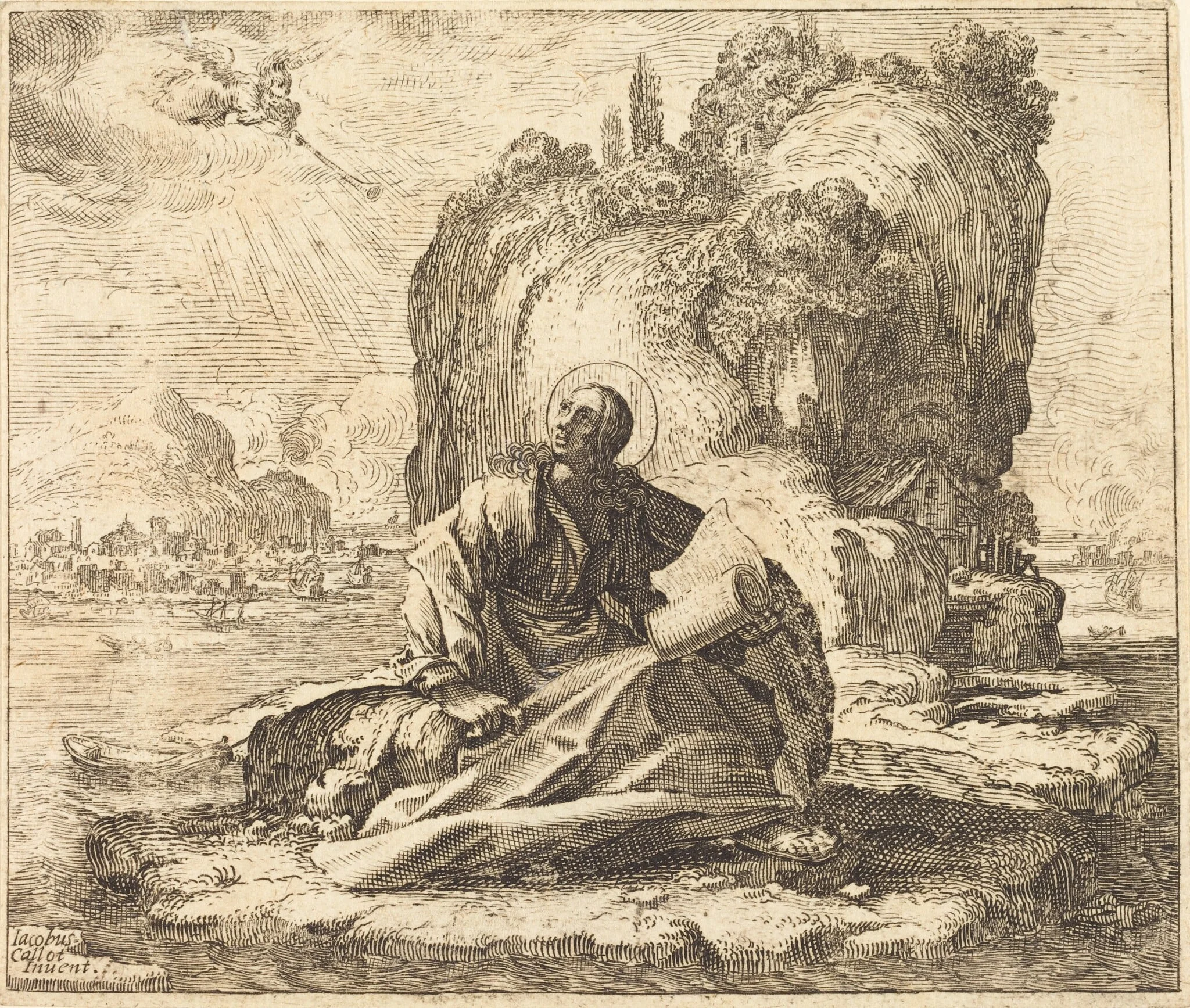 Saint John on the Isle of Patmos, detail