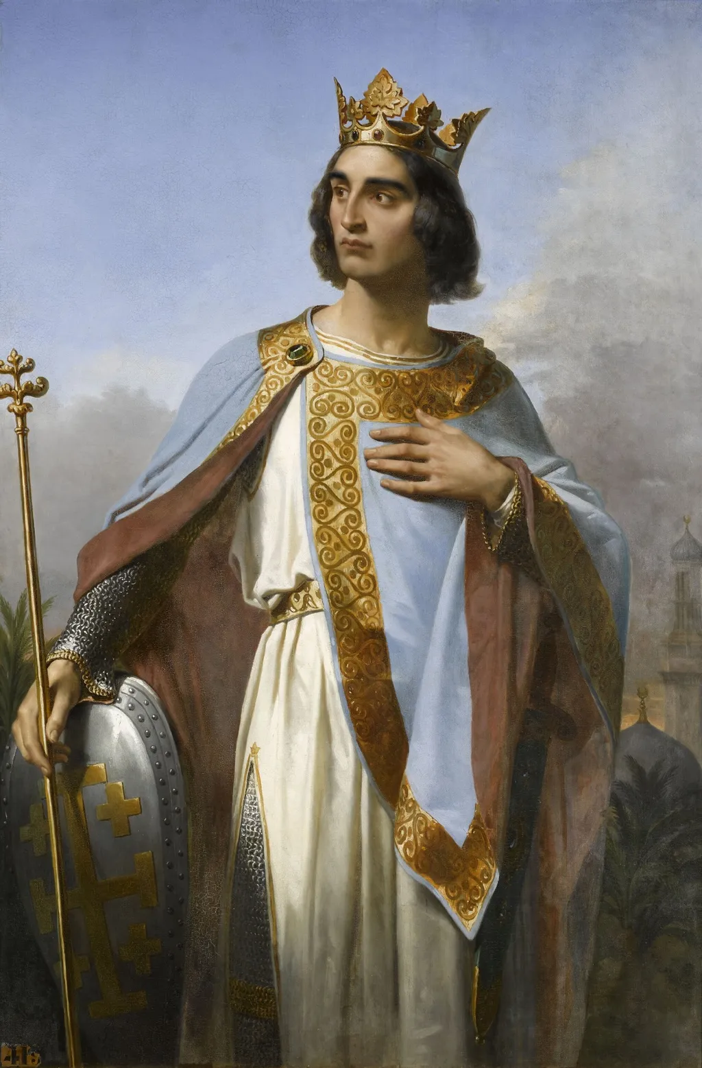 Baudouin I, King of Jerusalem, by Merry-Joseph Blondel, oil, 1844