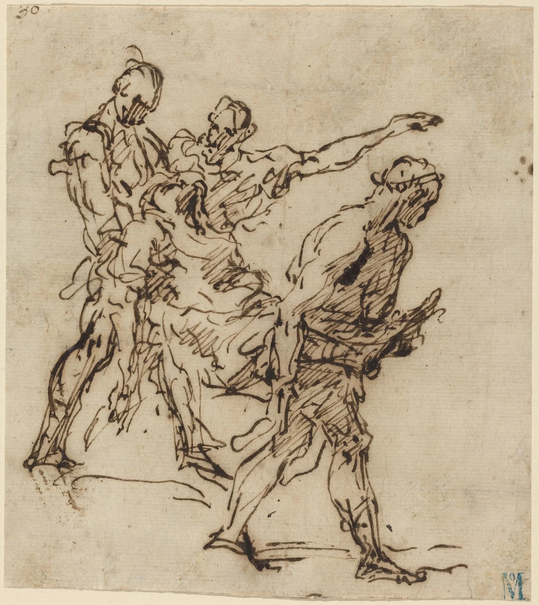 Figures Carrying a Body, detail