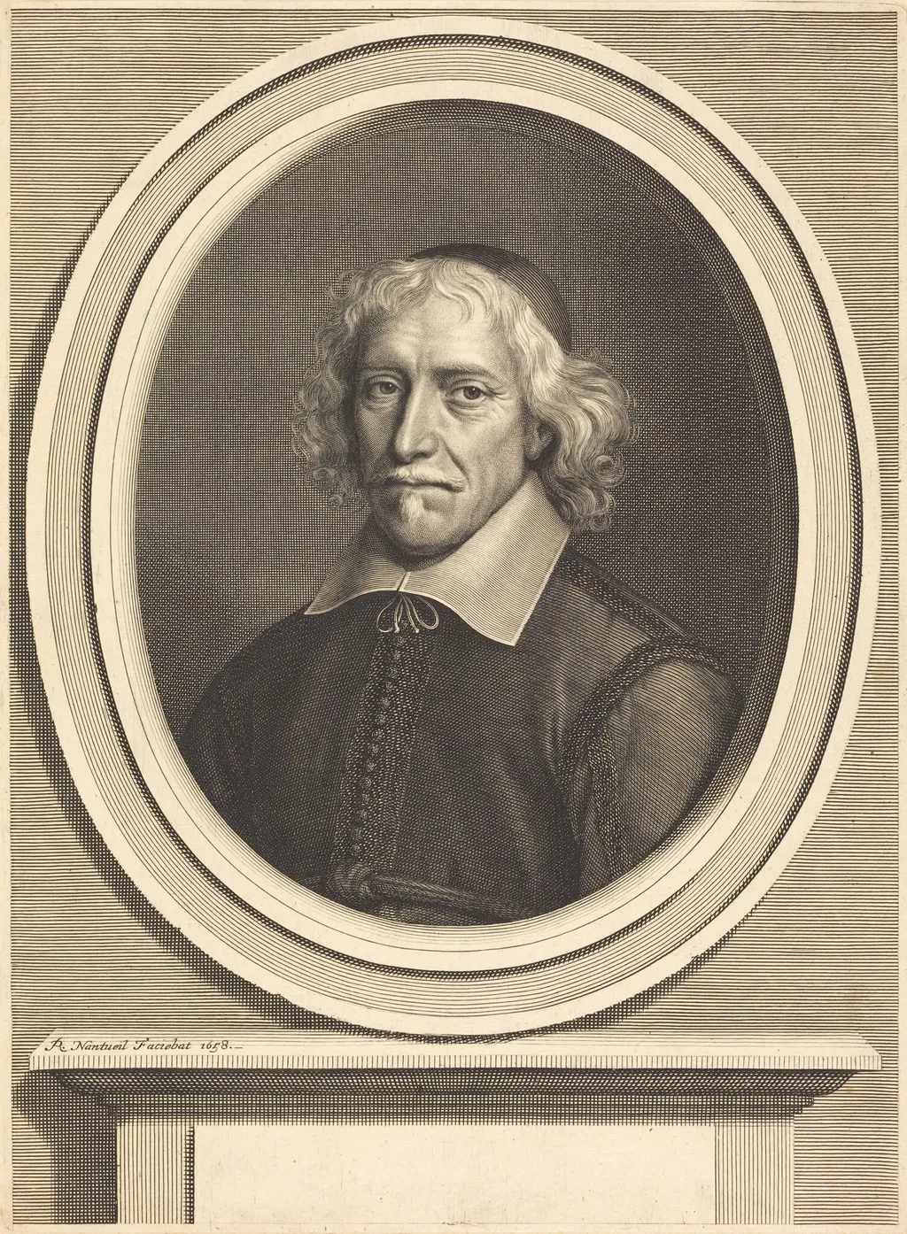 Gilles Boileau, by Robert Nanteuil, ink, 1658