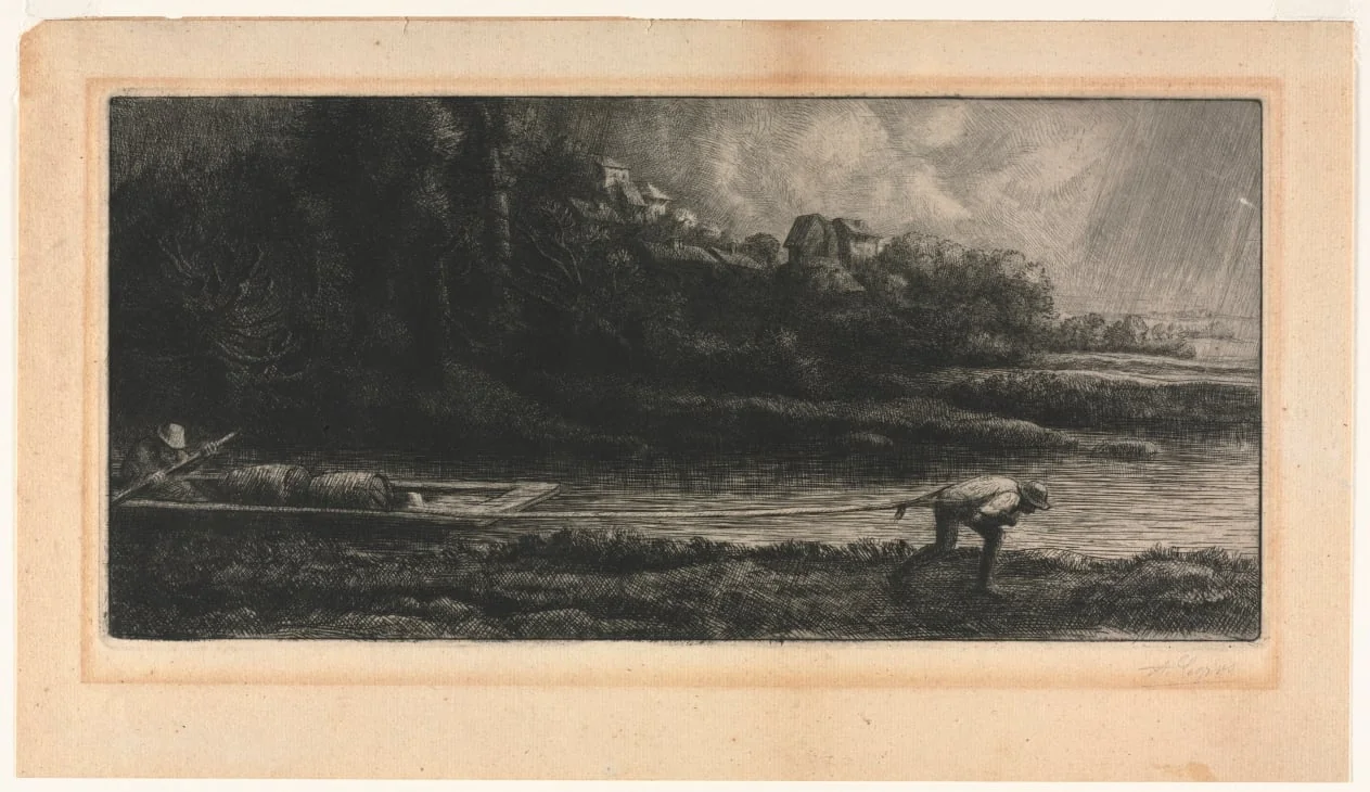 Le Paysage au Bâteau, detail