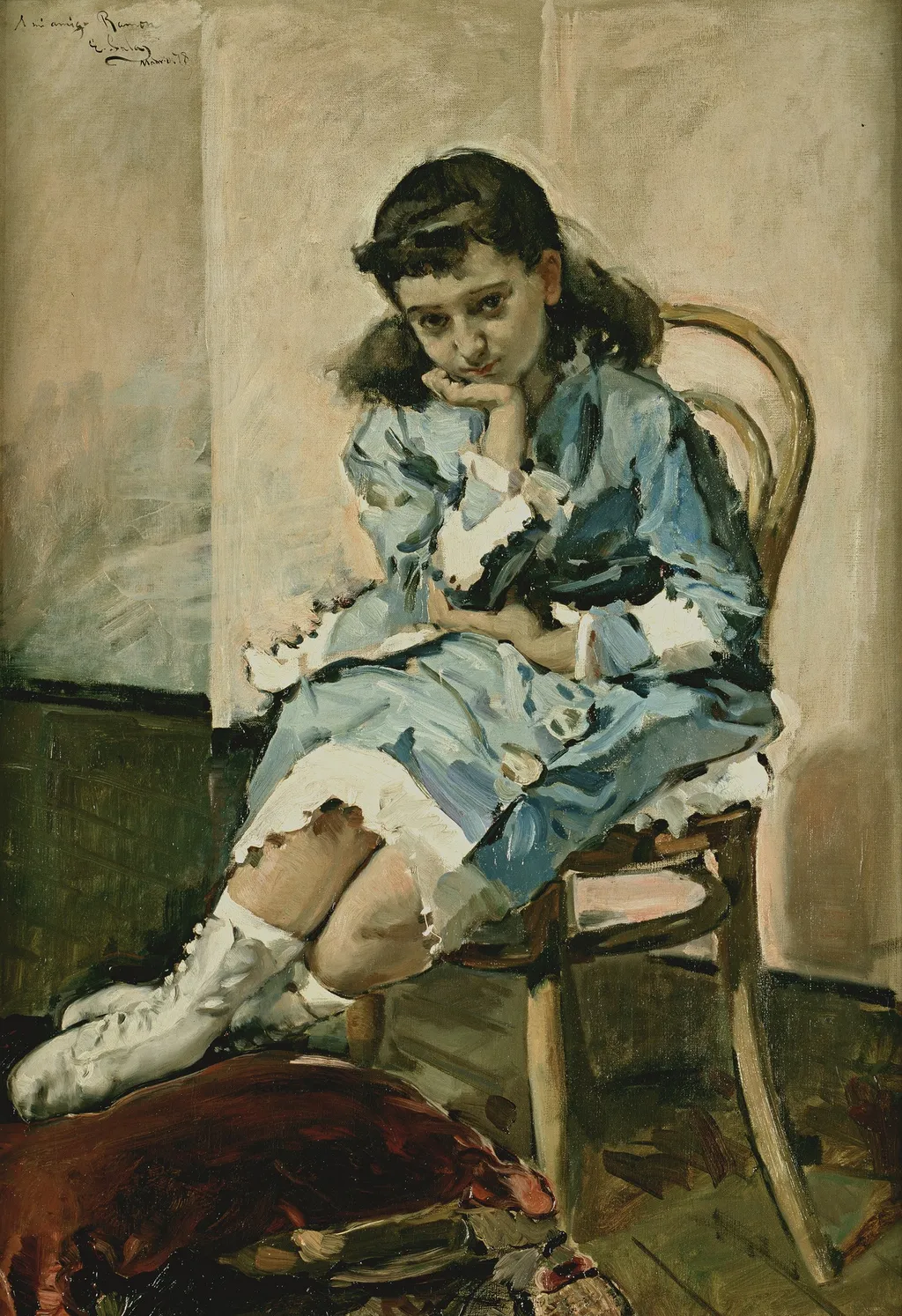María Guerrero as a Girl, by Emilio Sala, oil, 1890