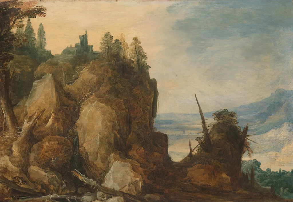Mountain view, by Joos de Momper the Younger, oil, 1612