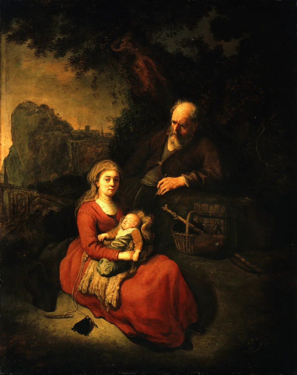 The Rest on the Flight from Egypt, by Govert Flinck, paint, 1637