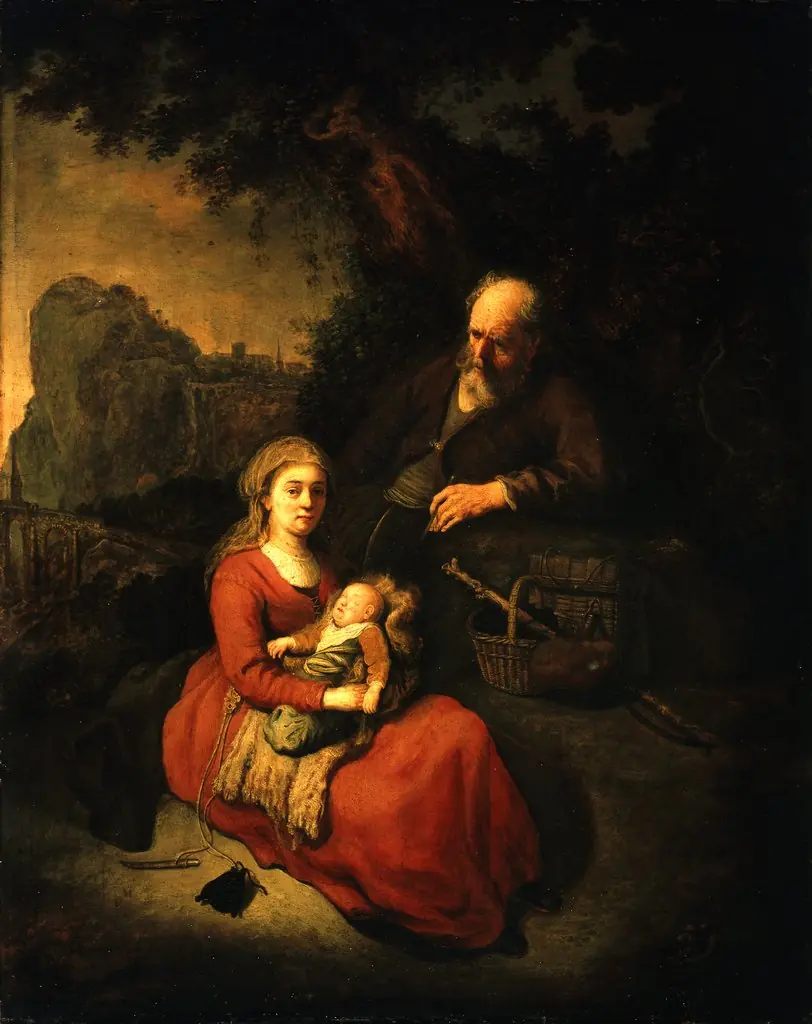 The Rest on the Flight from Egypt, by Govert Flinck, paint, 1637