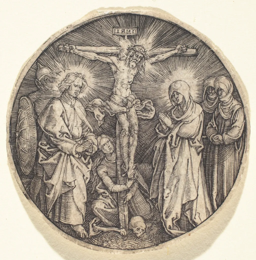 The Crucifixion called the Sword Pommel of Maximilian, by Albrecht Dürer, ink, 1518