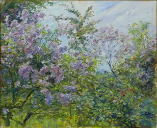 Blossoming Lilac, by Max Slevogt, unspecified, 1921
