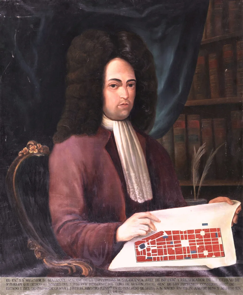 Melchor de Macanaz (copia), by Teresa Madasú, oil, 1889