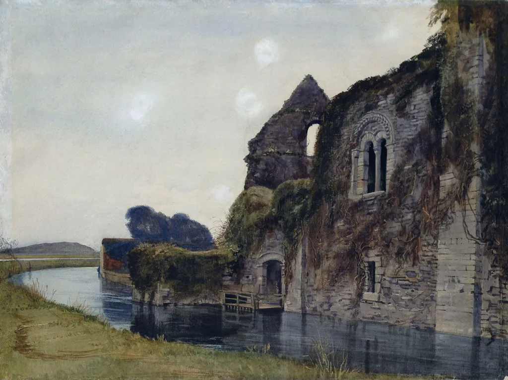 Ruined Castle, by The 9th Earl of Carlisle George Howard, watercolor, 1870