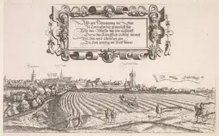 Panoramic View of Nuremberg:  Right Portion, by Hanns Lautensack, 1552