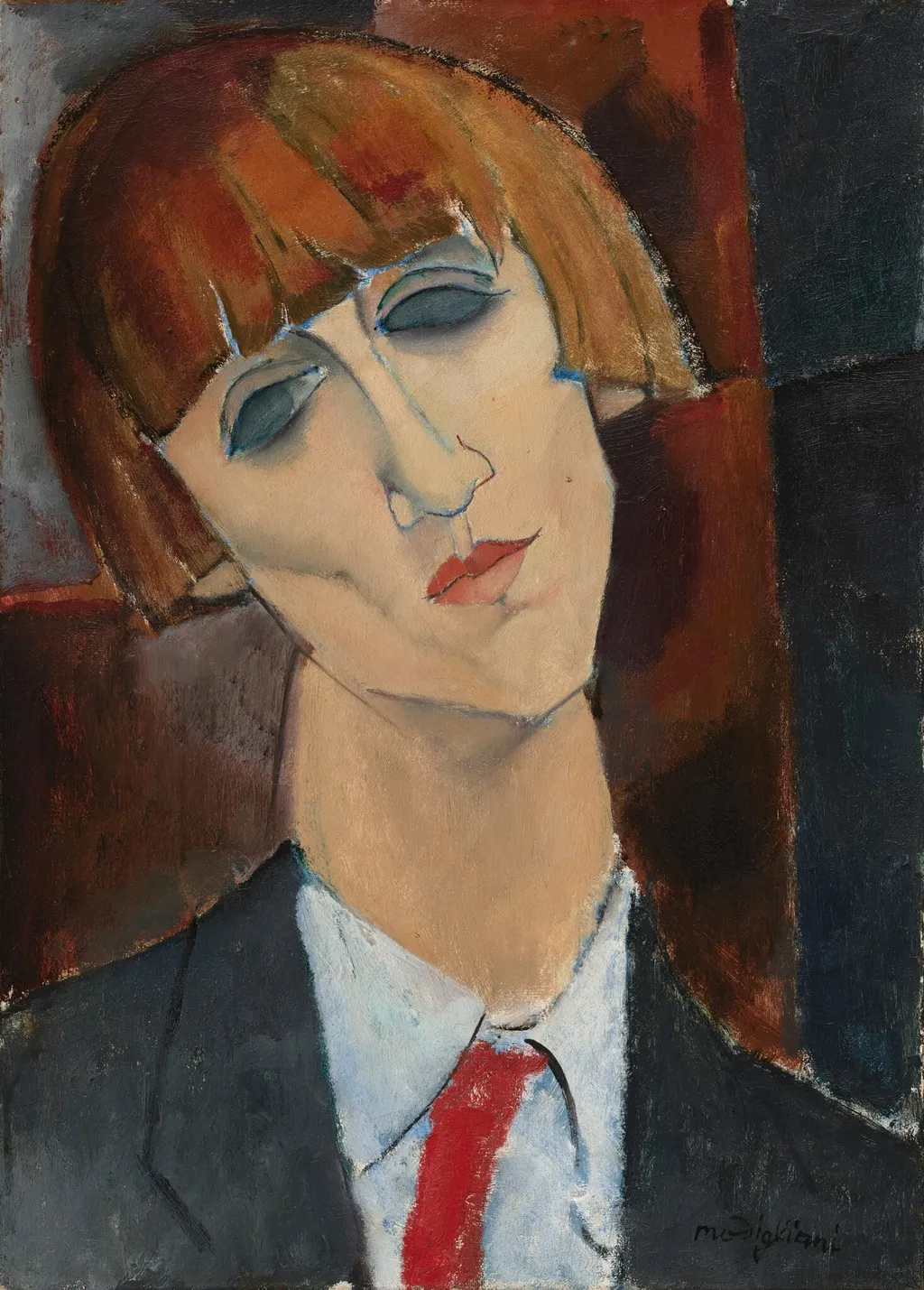 Madame Kisling, by Amedeo Modigliani, oil, 1917