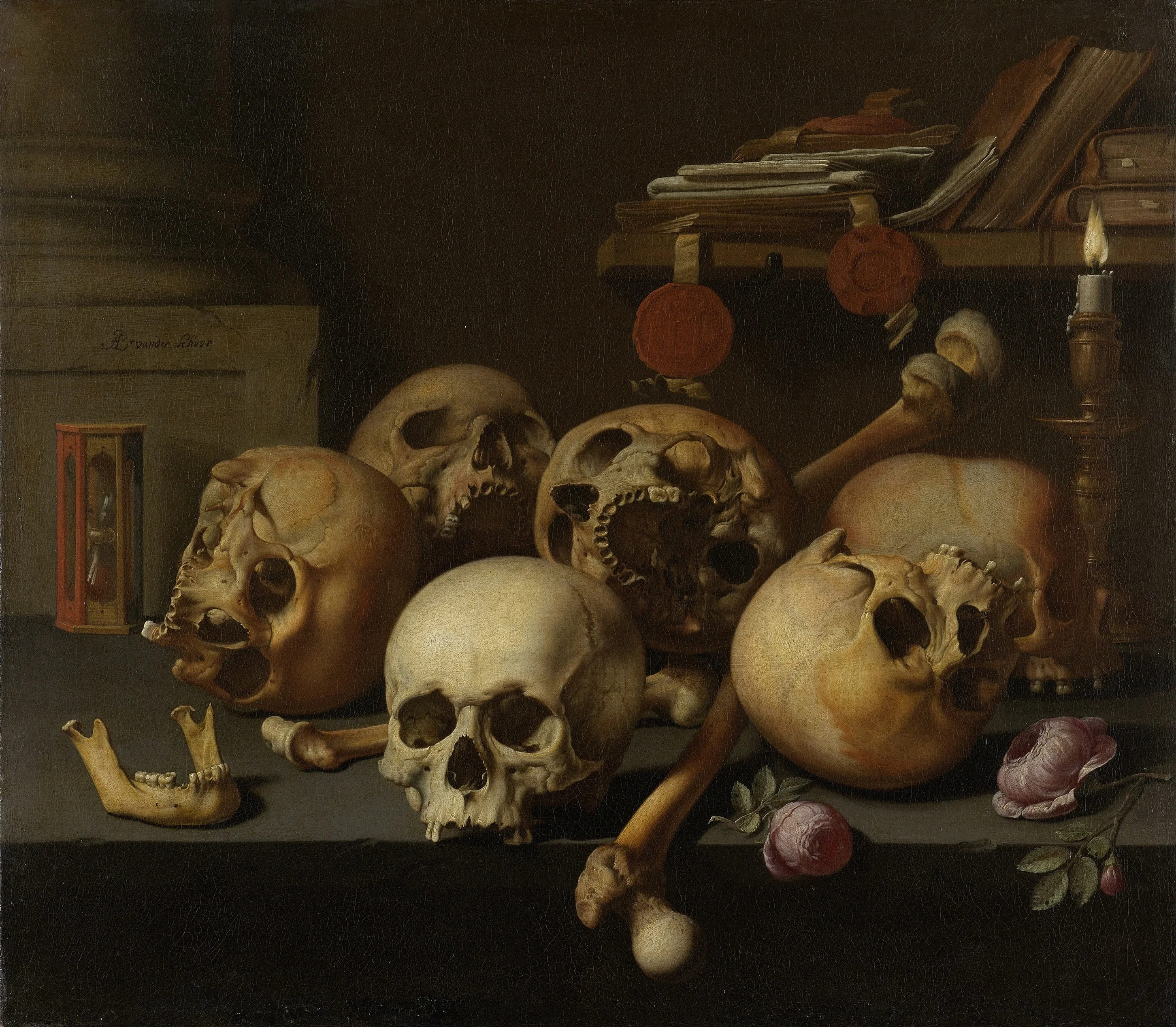 Vanits still life, detail