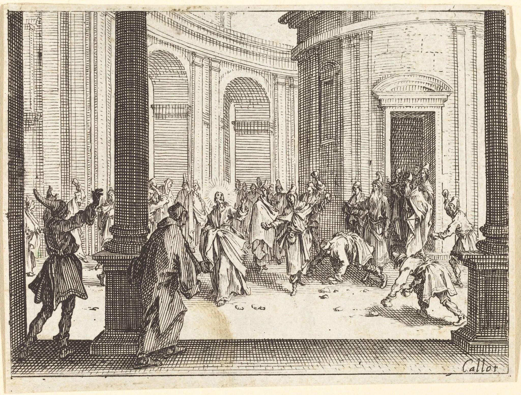 Stoning of Jesus, detail