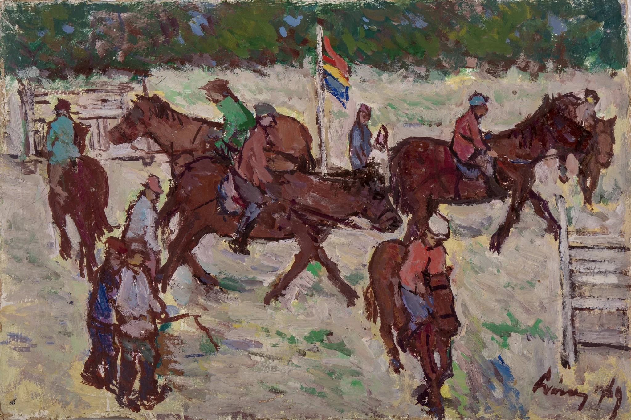 Călăreții, detail
