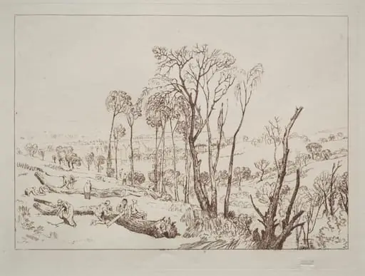Liber Studiorum:  Crowhurst, Sussex, by Joseph Mallord William Turner, 1823