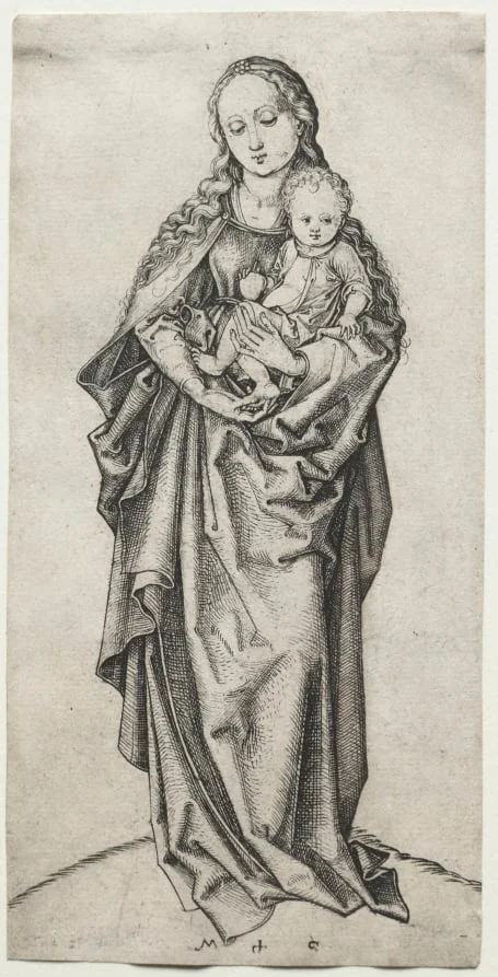 Virgin and Child with an Apple, detail