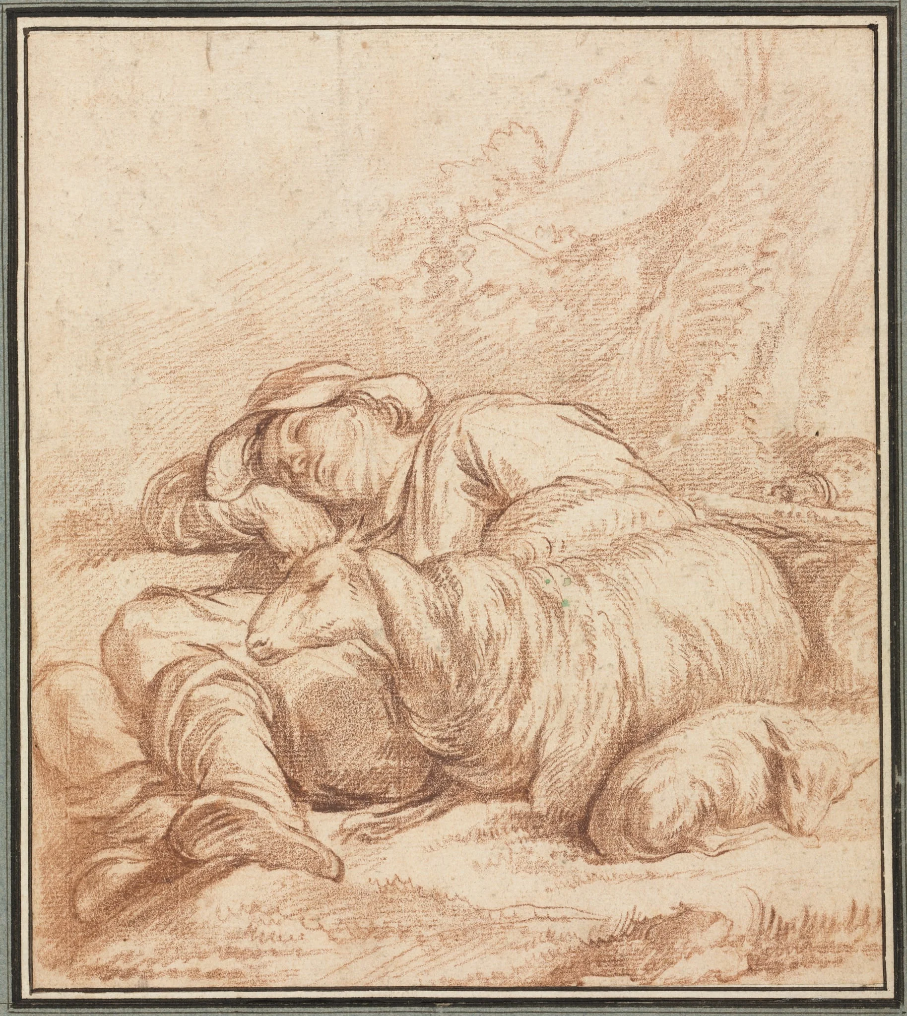 A Sleeping Shepherd, detail