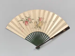 Peaches, Pomegranate, and Fingered Citron, by Yamamoto Baiitsu, unspecified, 1832