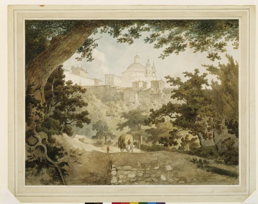 The Palazzo Chigi, Ariccia, near Albano, by William Pars, watercolor, 1780