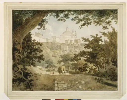 The Palazzo Chigi, Ariccia, near Albano, by William Pars, watercolor, 1780