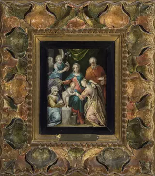 Mystical marriage of St. Catherine, by Dirck de Quade van Ravesteyn, oil, 1596