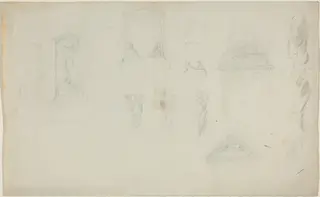 Studies for a Monument, by John Flaxman, graphite, 1790