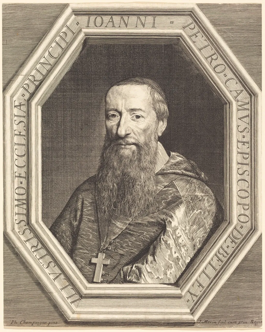 Jean Pierre Camus, by Jean Morin, ink, 1625