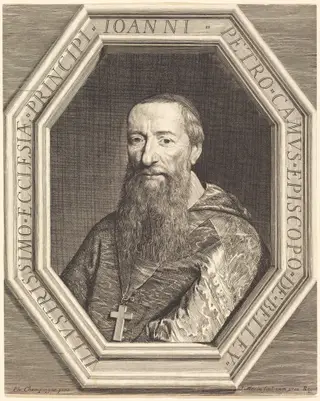 Jean Pierre Camus, by Jean Morin, ink, 1625