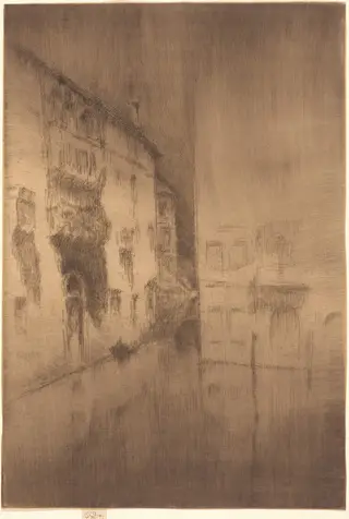 Nocturne: Palaces, by James McNeill Whistler, ink, 1880