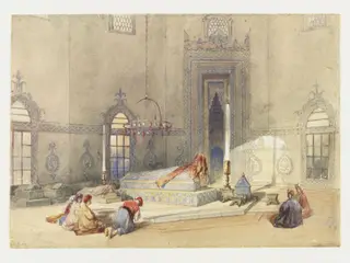 The Mausoleum of Sultan Mahomed, Brusa, by Thomas Allom, watercolor, 1838