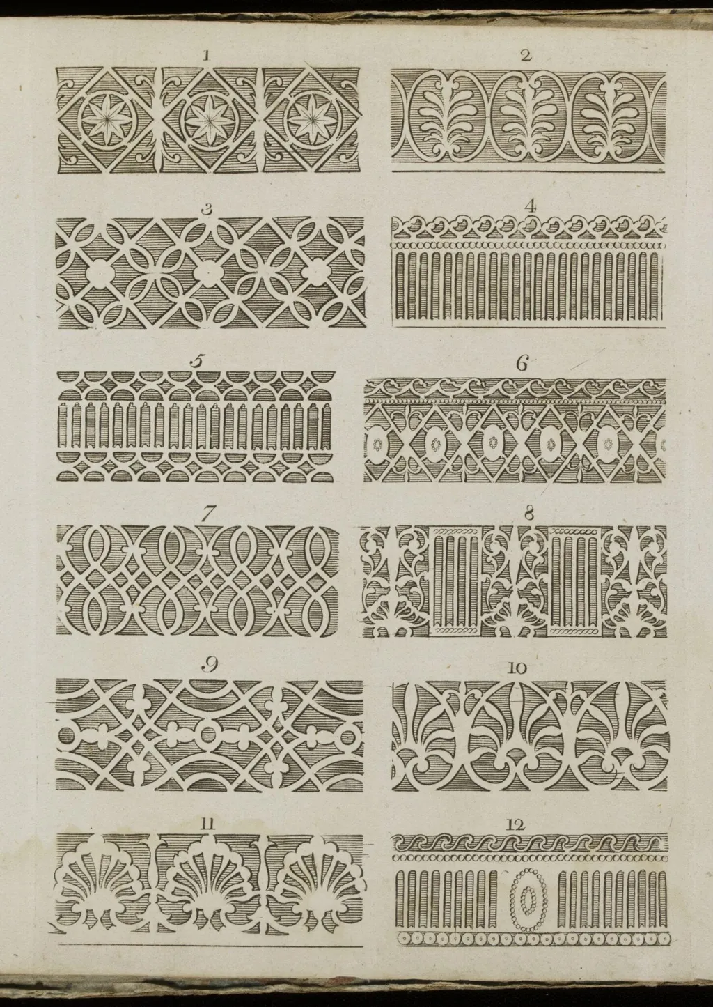 Metalwork Pattern Book: Fire Grate, Stove, Balcony and Fencing Designs, by J. Best, 1794