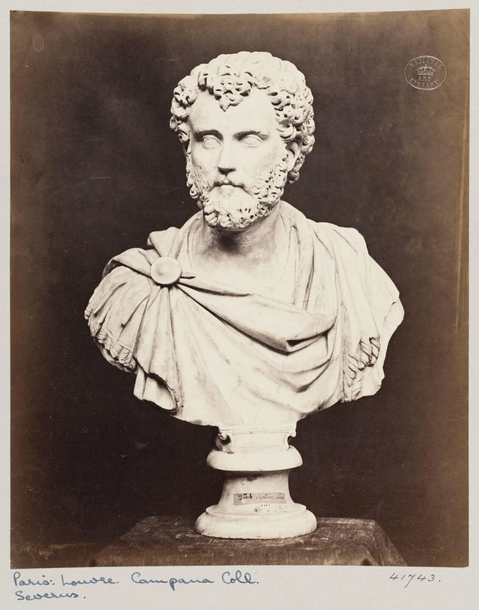 Marble bust of Septimus Severus, detail