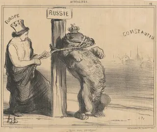 Un ours contrarié, by Honoré Daumier, ink, 1854